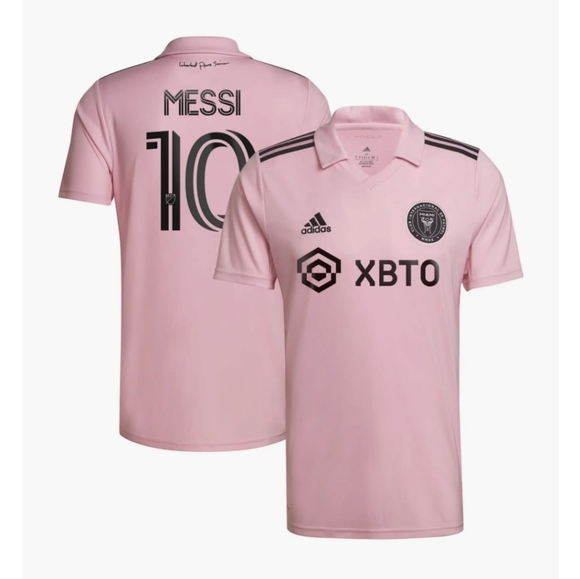 Mens 2XL Adidas Lionel Messi Pink Inter Miami CF 2023 Jersey Kit NEW NWT - Picture 6 of 6